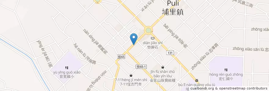 Mapa de ubicacion de 冠雲中醫診所 en تايوان, مقاطعة تايوان, مقاطعة نانتو, 埔里鎮.