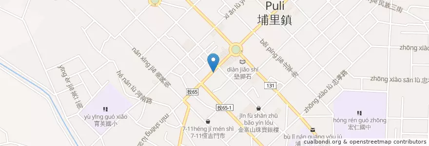 Mapa de ubicacion de 莊眼科診所 en Taiwan, 臺灣省, Condado De Nantou, 埔里鎮.