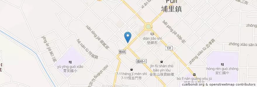 Mapa de ubicacion de 江診所 en Taiwan, Taiwan Province, Nantou County, Puli Township.