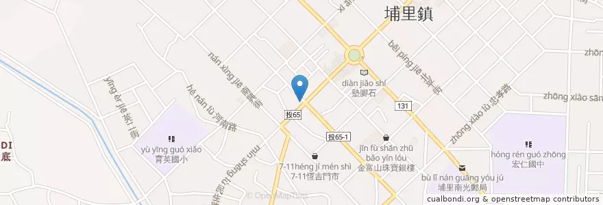 Mapa de ubicacion de 三媽臭臭鍋 en 臺灣, 臺灣省, 南投縣, 埔里鎮.