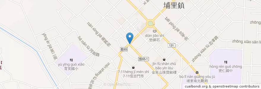Mapa de ubicacion de 米饅頭 en Tayvan, 臺灣省, Nantou, 埔里鎮.