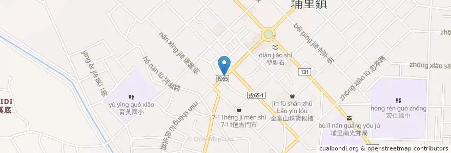 Mapa de ubicacion de 光田藥局 en Taiwan, Taiwan Province, Nantou County, Puli Township.