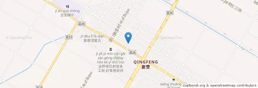 Mapa de ubicacion de 西村建之助之宅 en تايوان, مقاطعة تايوان, هوالين, 吉安鄉.