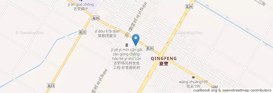 Mapa de ubicacion de 慶豐城隍爺 en Taiwan, 臺灣省, Condado De Hualien, 吉安鄉.