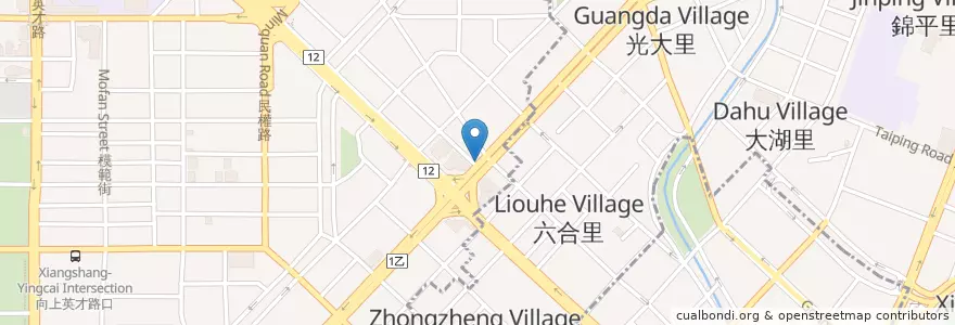 Mapa de ubicacion de 嘟嘟房停車場 en Taiwan, Taichung, Distretto Settentrionale.