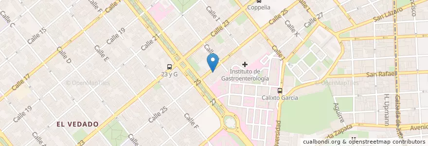 Mapa de ubicacion de Cafetería El Burgui en Küba, La Habana, Plaza De La Revolución.