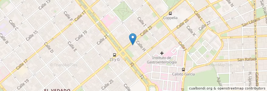 Mapa de ubicacion de Cafetería Carmelo en 쿠바, La Habana, Plaza De La Revolución.