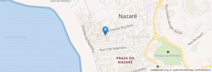 Mapa de ubicacion de Farmácia Sousa en 葡萄牙, Centro, Leiria, Oeste, Nazaré, Nazaré.