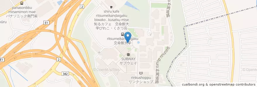 Mapa de ubicacion de ユニオンスクエアカフェテリア en Japão, 滋賀県, 草津市.