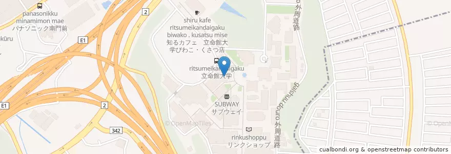 Mapa de ubicacion de ユニオンフードコート en Japão, 滋賀県, 草津市.