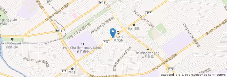 Mapa de ubicacion de 賴閔宦小兒科診所 en Taiwan, 臺灣省, 新竹市, 東區.