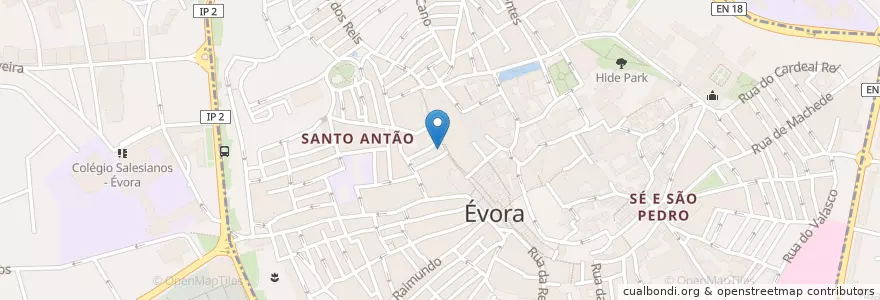 Mapa de ubicacion de Pastelaria Os Acro en Portekiz, Alentejo, Alentejo Central, Évora, Évora, Bacelo E Senhora Da Saúde, Évora.