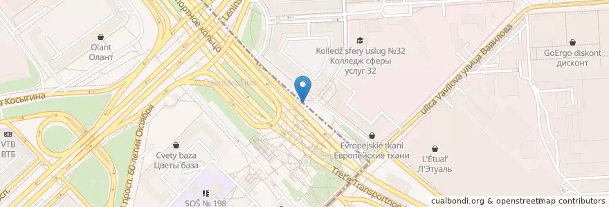 Mapa de ubicacion de Городской туалет en Rússia, Distrito Federal Central, Москва, Южный Административный Округ, Донской Район.