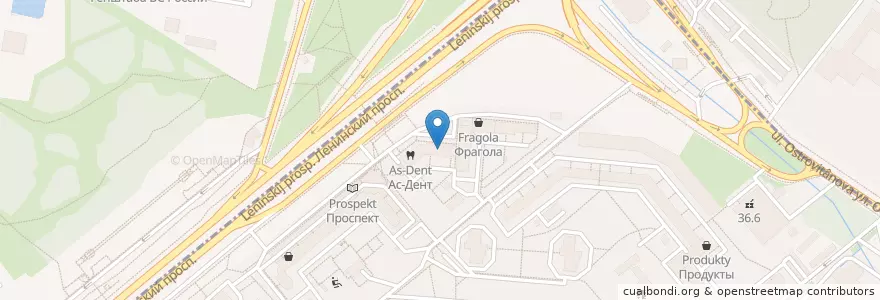 Mapa de ubicacion de Медвет en Russia, Distretto Federale Centrale, Москва, Юго-Западный Административный Округ, Район Тёплый Стан.