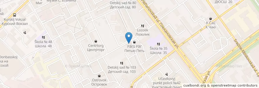 Mapa de ubicacion de Премьер-кафе en Rusia, Distrito Federal Central, Óblast De Vorónezh, Городской Округ Воронеж.