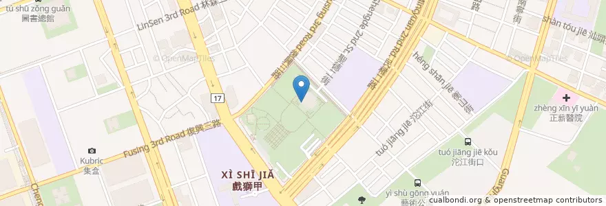 Mapa de ubicacion de Creative hub en Taiwan, Kaohsiung, Qianzhen District.