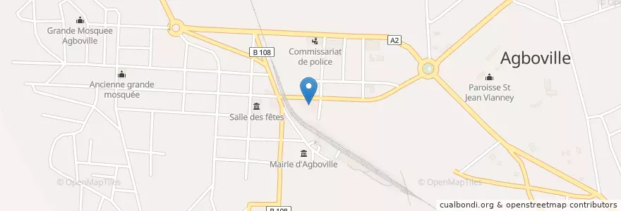 Mapa de ubicacion de Station Service Texaco en Кот-Д’Ивуар, Lagunes, Agnéby-Tiassa.
