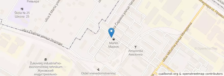 Mapa de ubicacion de Qiwi en روسيا, Центральный Федеральный Округ, محافظة موسكو, Раменский Городской Округ.