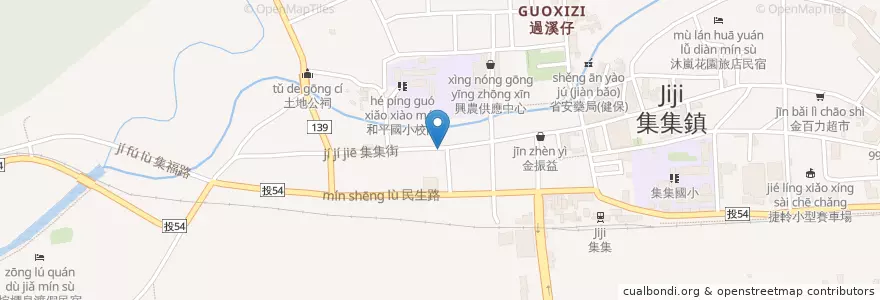 Mapa de ubicacion de 天香自助參 en Taiwan, 臺灣省, Nantou, 集集鎮.
