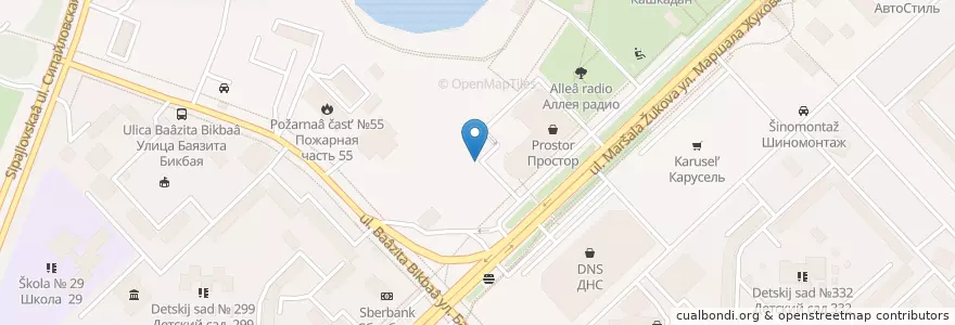 Mapa de ubicacion de Мойка самообслуживания en Russia, Circondario Federale Del Volga, Baschiria, Городской Округ Уфа.