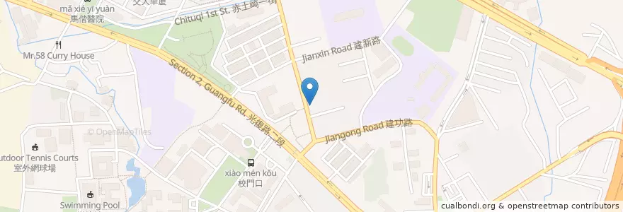 Mapa de ubicacion de 東家便當 en Taiwan, Provincia Di Taiwan, Hsinchu, 東區.