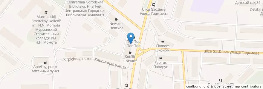 Mapa de ubicacion de Открытие en ロシア, 北西連邦管区, Мурманская Область, Городской Округ Мурманск.