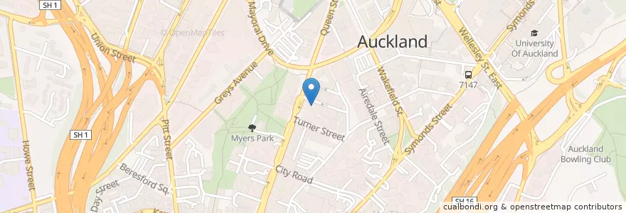 Mapa de ubicacion de NZ Radio Training School en 뉴질랜드, Auckland, Waitematā.