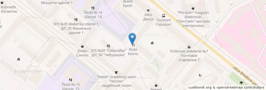 Mapa de ubicacion de Киото en ロシア, 北西連邦管区, Мурманская Область, Городской Округ Апатиты.