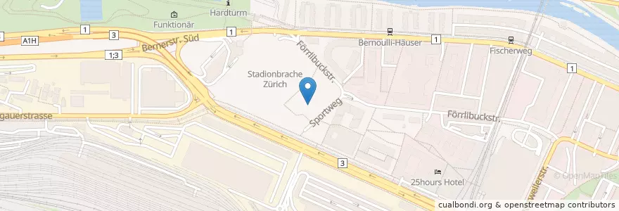 Mapa de ubicacion de Brotoloco en Switzerland, Zurich, District Zurich, Zurich.