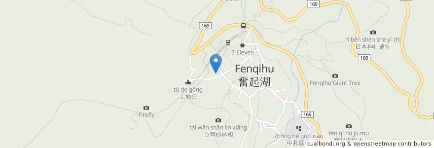 Mapa de ubicacion de 阿嬤の草仔粿 en 타이완, 타이완성, 자이 현, 주치 향.