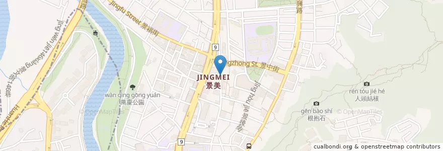 Mapa de ubicacion de 北港平價熱炒 en تایوان, 新北市, تایپه, 文山區.