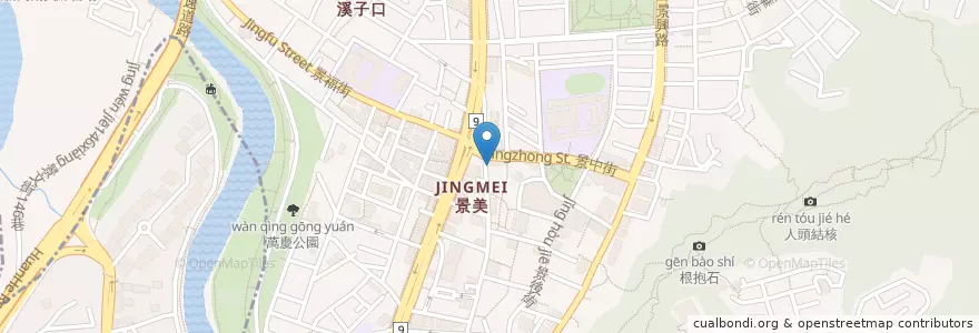 Mapa de ubicacion de 夜奔咖哩 en Tayvan, 新北市, Taipei, 文山區.