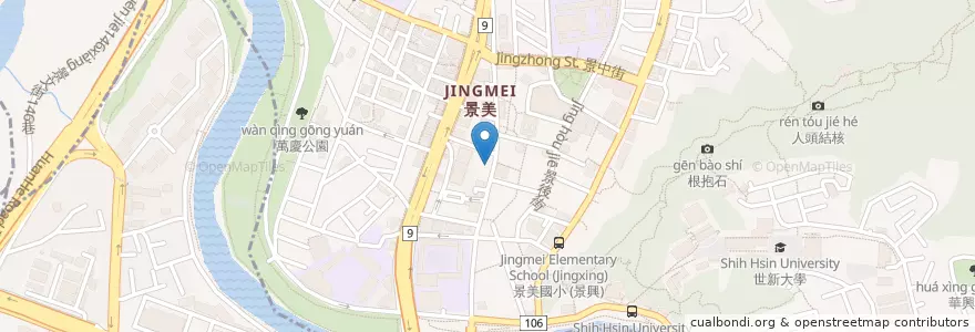 Mapa de ubicacion de 酥香雞排專賣店 en تايوان, تايبيه الجديدة, 文山區.