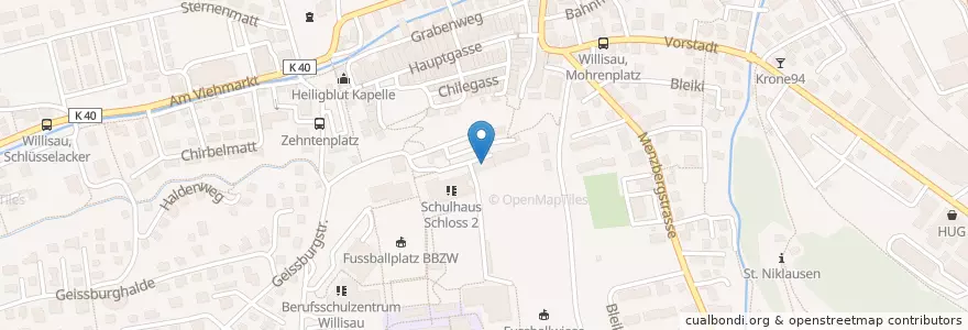 Mapa de ubicacion de Volksschulen Willisau, Unterstufe en Schweiz/Suisse/Svizzera/Svizra, Luzern, Willisau.