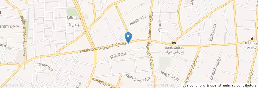 Mapa de ubicacion de بانک ملی en Iran, Téhéran, شهرستان تهران, Téhéran, بخش مرکزی شهرستان تهران.