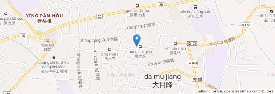 Mapa de ubicacion de 中山路郵局 en Taiwan, 臺南市, 新化區.
