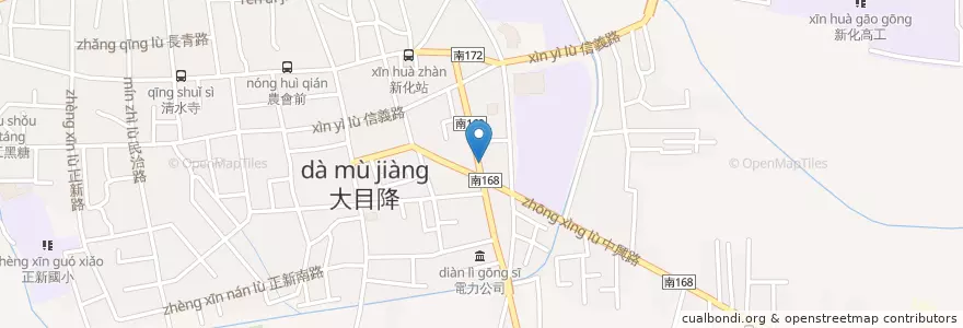 Mapa de ubicacion de 牛之屋牛肉湯 en Тайвань, Тайнань, 新化區.