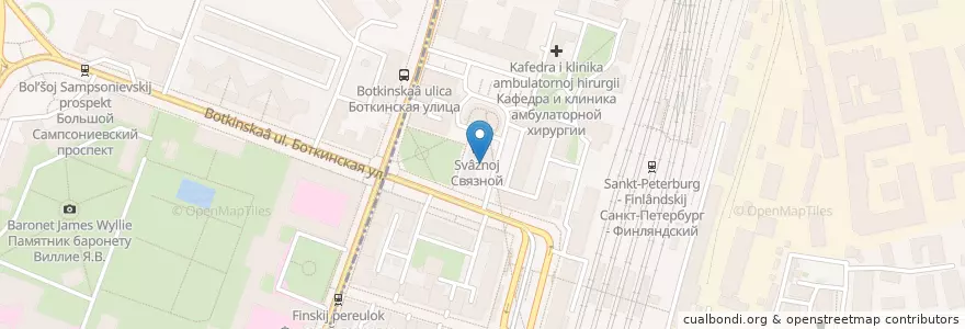 Mapa de ubicacion de Бургер Кинг en Rusia, Северо-Западный Федеральный Округ, Óblast De Leningrado, San Petersburgo, Калининский Район, Финляндский Округ.