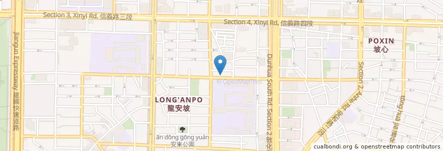 Mapa de ubicacion de 山水伯豆花 en Tayvan, 新北市, Taipei, 大安區.