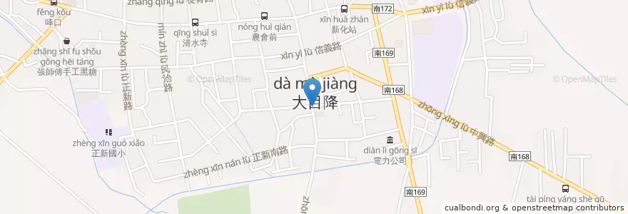 Mapa de ubicacion de 筱婷豆腐 en 臺灣, 臺南市, 新化區.