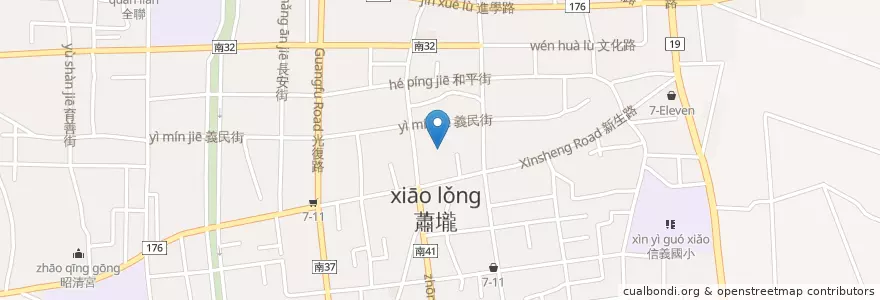 Mapa de ubicacion de 佳里中山市場 en Tayvan, 臺南市, 佳里區.