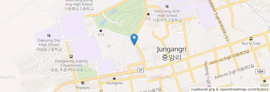 Mapa de ubicacion de A Twosome Place en 韩国/南韓, 庆尚南道, 居昌郡.