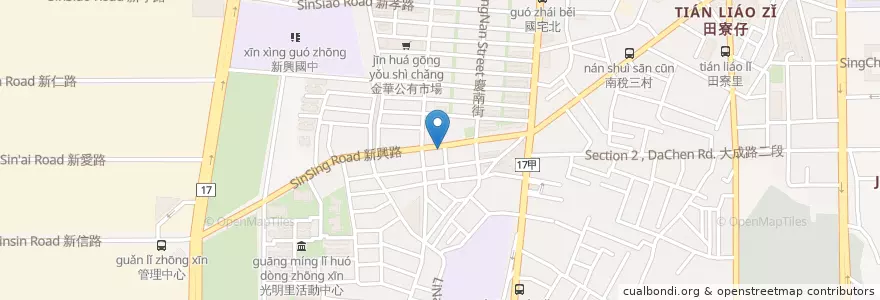 Mapa de ubicacion de 晉慶眼科 en تایوان, 臺南市, 南區.