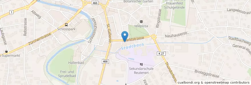 Mapa de ubicacion de Kleintierpraxis Dr. med. vet. E. Buff en Suisse, Thurgovie, Bezirk Frauenfeld, Frauenfeld.