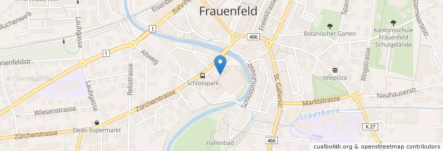 Mapa de ubicacion de Doctor Eyepoint en スイス, Thurgau, Bezirk Frauenfeld, Frauenfeld.