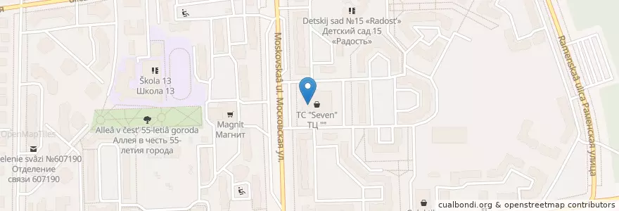 Mapa de ubicacion de Альфавит en Rusia, Приволжский Федеральный Округ, Нижегородская Область, Городской Округ Саров.
