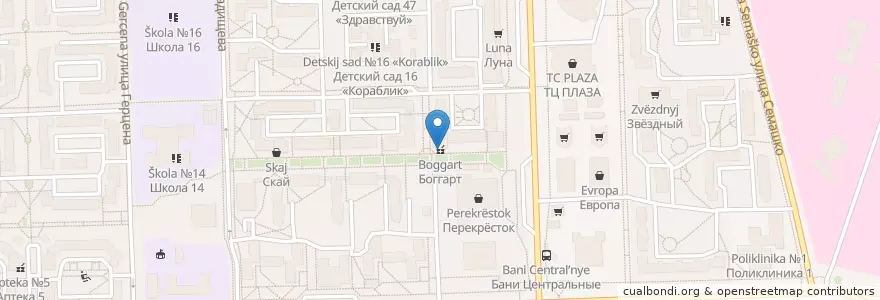 Mapa de ubicacion de Боггарт en Russia, Circondario Federale Del Volga, Нижегородская Область, Городской Округ Саров.