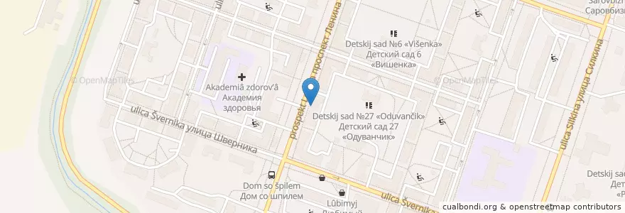 Mapa de ubicacion de 36,7 en ロシア, 沿ヴォルガ連邦管区, ニジニ・ノヴゴロド州, サロフ閉鎖行政地域.