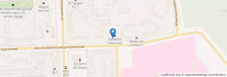 Mapa de ubicacion de 36,7 en روسيا, Приволжский Федеральный Округ, Нижегородская Область, Городской Округ Саров.