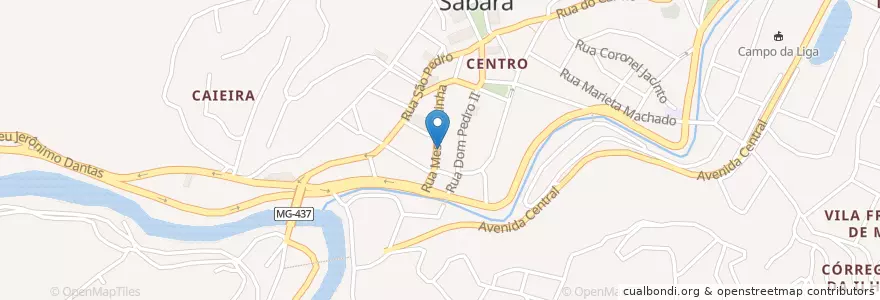 Mapa de ubicacion de Bar Oco en 巴西, 东南部, 米纳斯吉拉斯, Região Geográfica Intermediária De Belo Horizonte, Região Metropolitana De Belo Horizonte, Microrregião Belo Horizonte, Sabará.